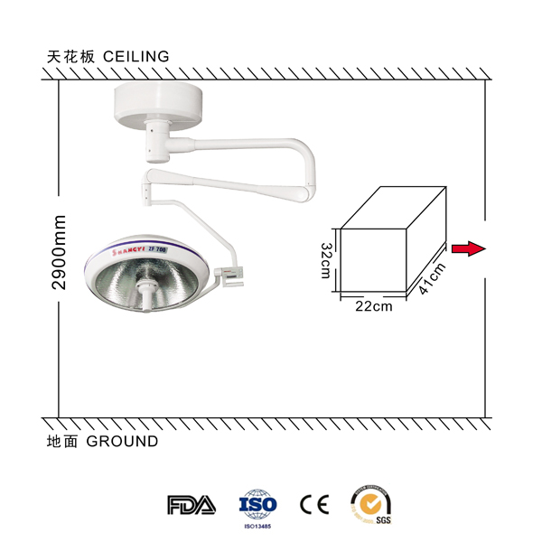 Чистый белый Шадовлесс держатель потолка СИД зубоврачебный работая светлый с дистанционным управлением