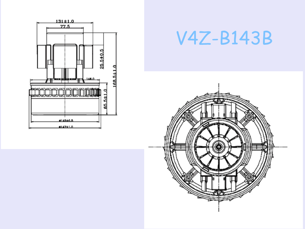14mm/S moteurs imperméables d'aspirateur de la vibration 1KW 50HZ
