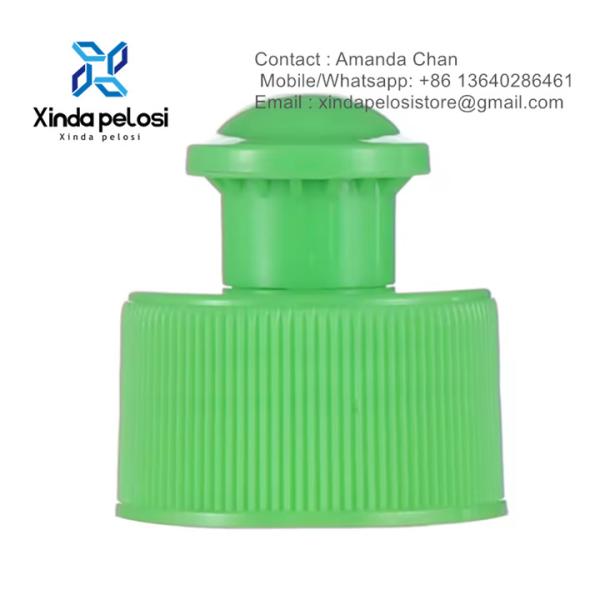 China fornecedor fábrica novo plástico colorido empurrar puxar tampa tampa de garrafa personalizada tampas para garrafa