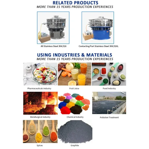 Centrifugal Vibrating Sieve Screen Ultrasonic Circular Vibrating Screen Separator