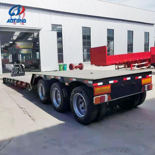 4 Axle Front Loading Lowbed Trailer with 12R22.5 Tyres and LED Lights