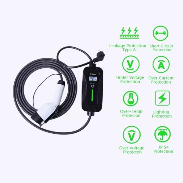 Niveau 110V 220V AC Type 1 16A chargeur électrique portable pour la maison