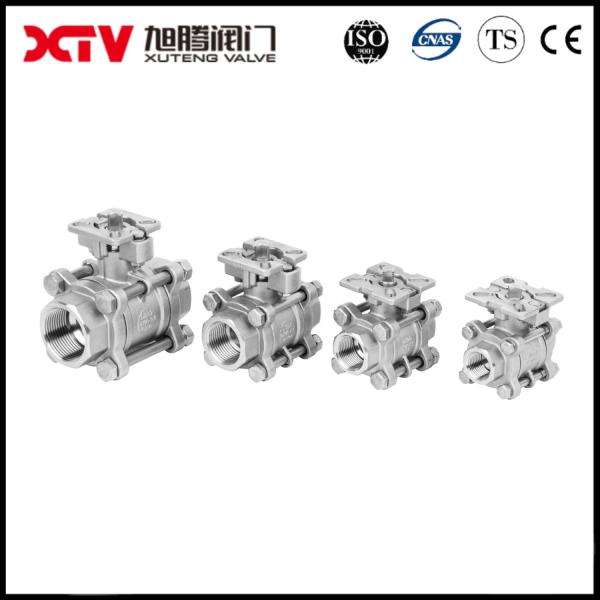 Xtv 3 PCS Ball Valve with Pneumatic Control Straight Through Type Made of Stainless Steel