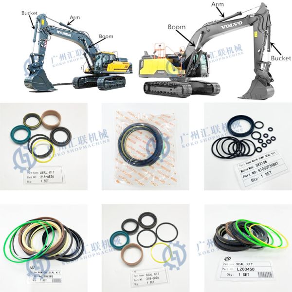Набор уплотнителей цилиндров экскаваторов 14515052 8148-14201 14612138 Для EC210B EC210C LR EC55 EC700B LC Цилиндр с подвеской