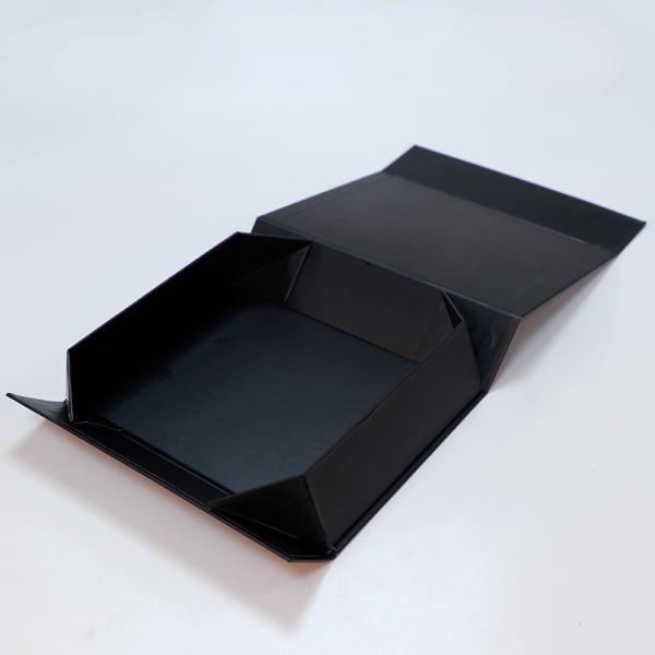Matt Lamination 2000g Black Paperboard Foldable Gift Boxes