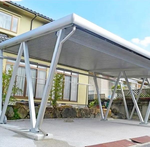Natural 9kw Full Installation Solar Rack Aluminium Car Parking Structure System for Home