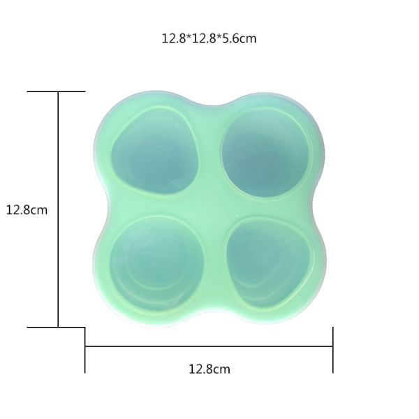 4 подноса хранения замораживателя детского питания инструмента кухни силикона полостей с крышкой