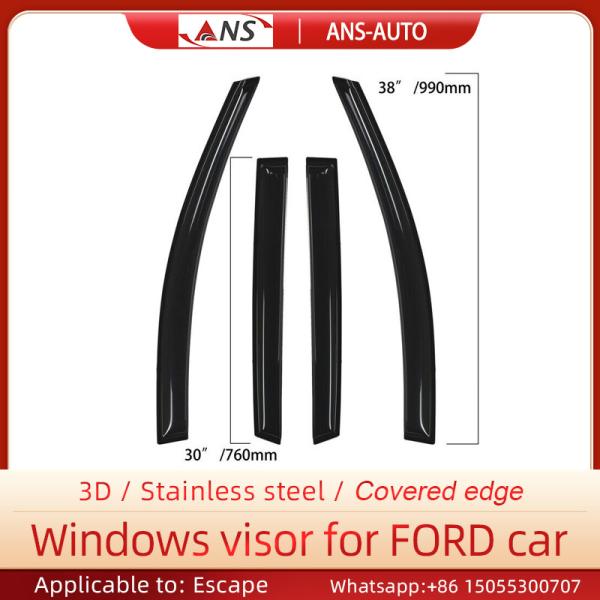 ABS Smoke Window Visor , 4Pcs/Set Side Window Deflectors Fit Ford Escape 2013-2019