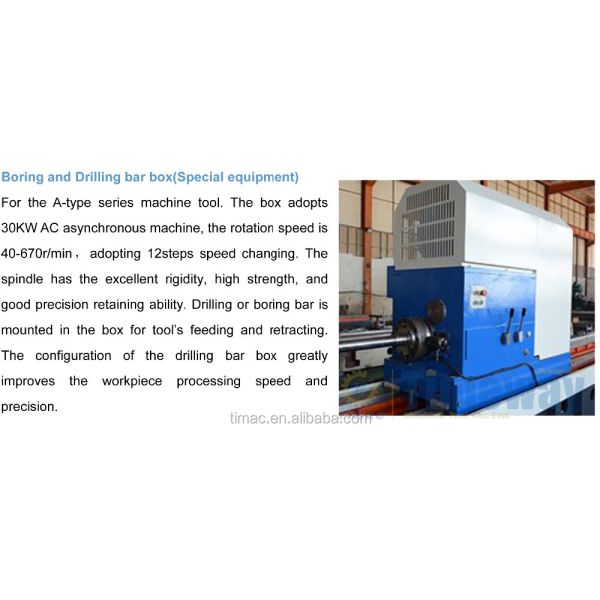 Power DB-350 Normal Horizontal Cylinder Deep Hole Drilling and Boring Machine with 450mm Spindle Center Height