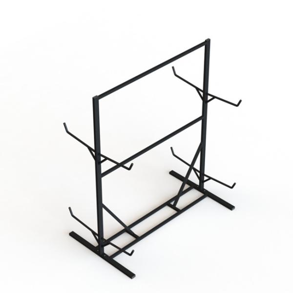 Iron Tube Kayak Storage Floor Standing Display Rack With 8 Metal Arms