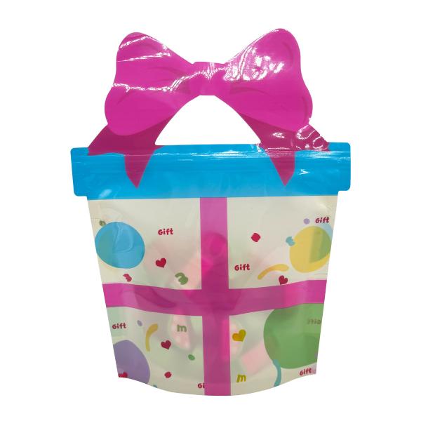 Plastic Ziplock Handbag Shaped Stand Up Pouches For Packing Candies Sweet Treats Snacks Packaging