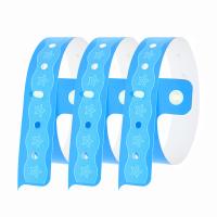 Pulseras de PVC de vinilo azul a prueba de agua para actividades acuáticas y eventos deportivos