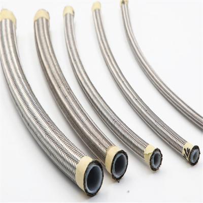 DN13 Stainless Steel Cover Smooth PTFE Hose for Oil / Coolant