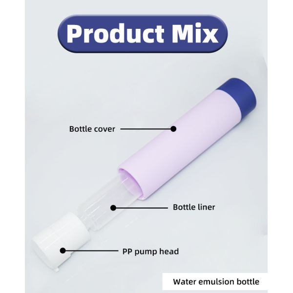 Luxury Skincare Packaging Set Replaceable Bottom Rotary 30ml 50ml PP Airless Bottle 50g PP Cream Jar