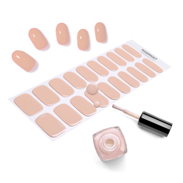 Hot Sell Valentine Semi Cured Wraps Long Lasting Gel Nail Stickers New Arrival Styles Nail Gel Wraps With Uv Lamp