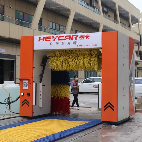 Car Cleaning 368*230*285cm Full Automatic Rollover Car Wash Machine Equipment with Style and 3 Brush System