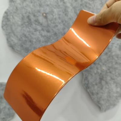 Double Coat Candy Color Orange Chrome Polyester metallic powder coating powder paint