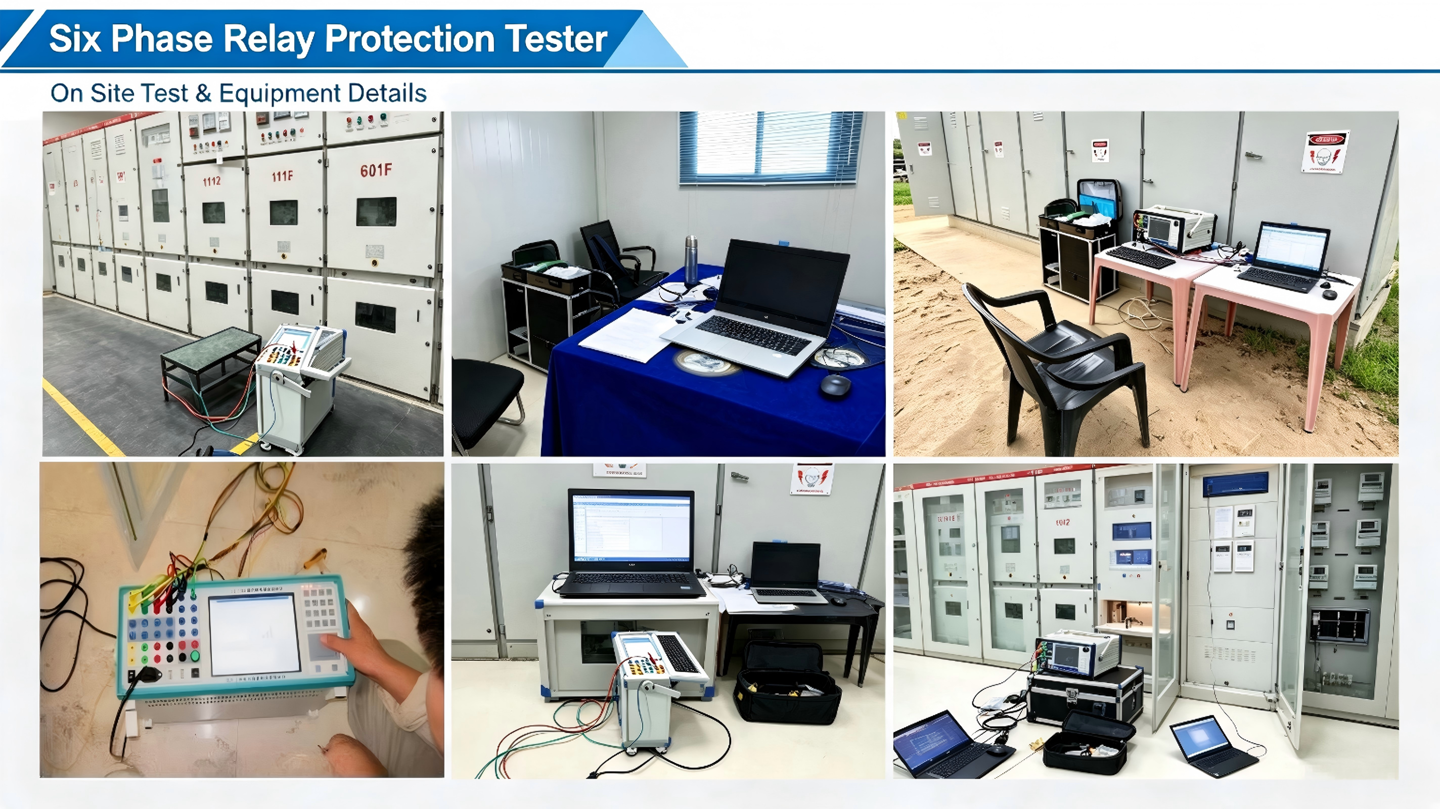 Six Phase Relay Protection Tester for Substation Protection Relay Calibration
