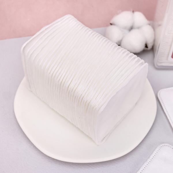 Carrés de coton de 7,5*7,5 cm pour lotion tonique visage, carrés de coton très absorbants