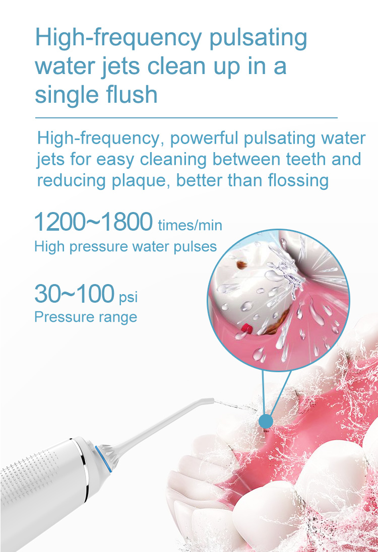 Вода чистки Flosser зубов ABS Nicefeel IPX7 с батареей 2000mAh