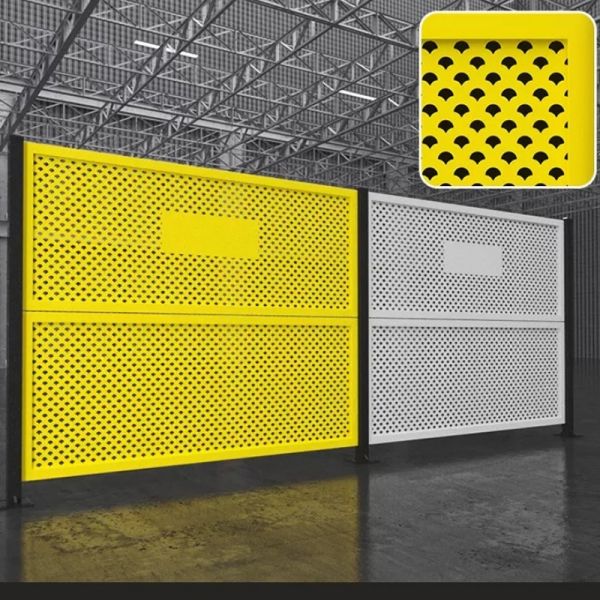 20mm Hole Size Warehouse Security Fence White Black Yellow Color