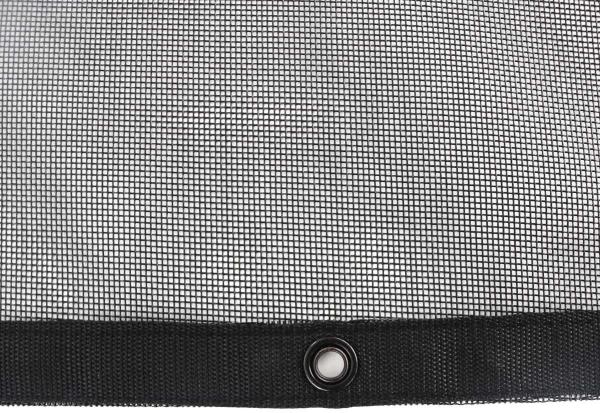Outdoor Heavy Duty Black PVC Coated Mesh Tarp With Brass Grommets For Dump Truck