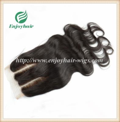 Lace top closure 4''x4'',brazilian virgin hair natural color body wave 10''-24''L, two way