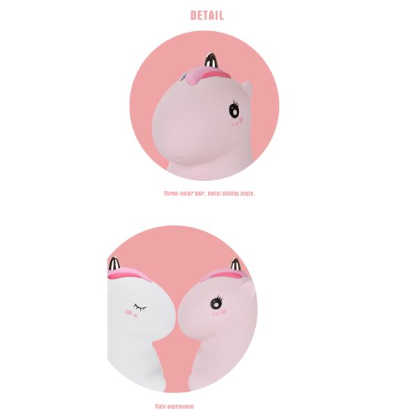 1200mA Bedroom LED Night Light , Silicone DC5V Unicorn Room Light