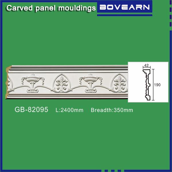 Victorian decor polyurethane interior living room decoration trim 190mm white primed color customized