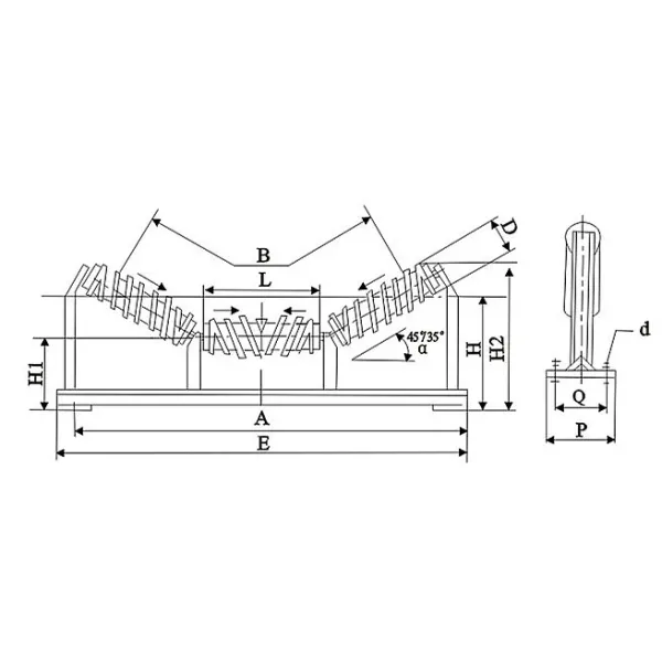 Stainless Steel SUS304 Conveyor Impact Roller For Heavy Duty Industry