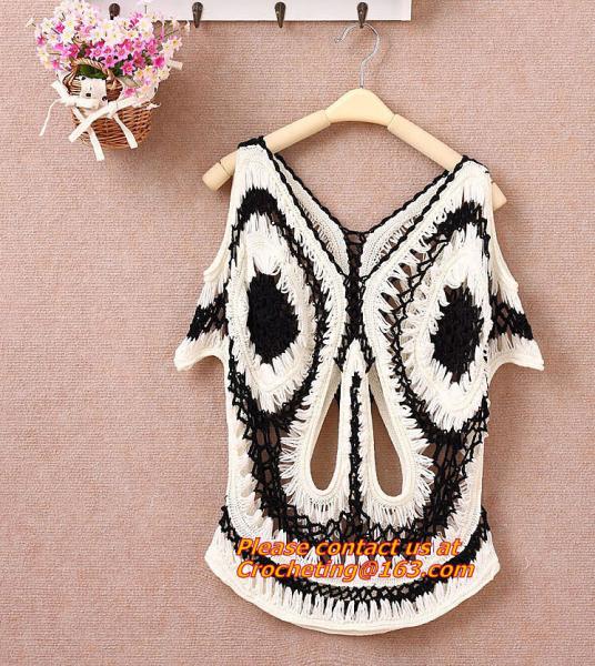 Blouse, Women, Hollow Out, Loose, Beach Crochet, Bikini, Blouses, Long Sleeve, Maxi Shirts