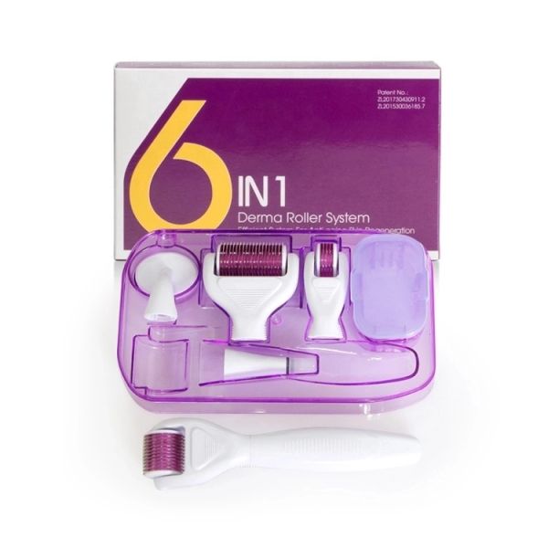 Derma Rolling System and Needle Material Stainless Steel / Titanium 6 In 1 Derma Roller
