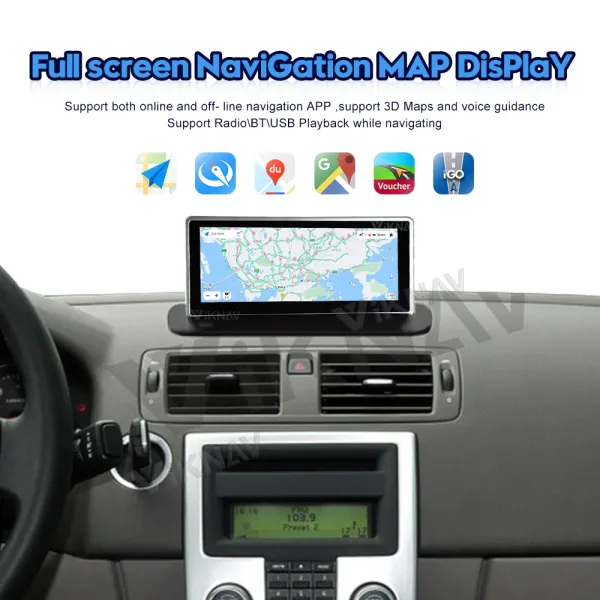 Авторадио Viknav Для Volvo XC90 (2004-2013) 8,8 дюйма Android Авто мультимедийный проигрыватель GPS навигационный головной блок