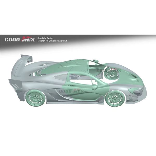 For McLaren P1 Body Kit   P1 Upgraded GTR Style Front and Rear Bumper Spoilers Carbon Fiber Body Kit