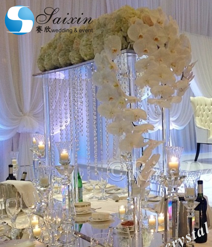 China manufacturer wholesale luxury Wedding centerpieces large crystal flower stands