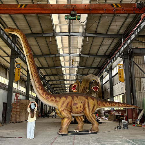 Realistic Animatronic Dinosaur with Infrared Sensor Control and Customizable Color for Dinosaur Park Attractions - 12 Months After Service