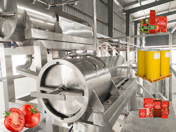 Customizable 1-1500T/D Turnkey Tomato Processing Line with SUS304 Stainless Steel for Tomato Paste and Ketchup Production