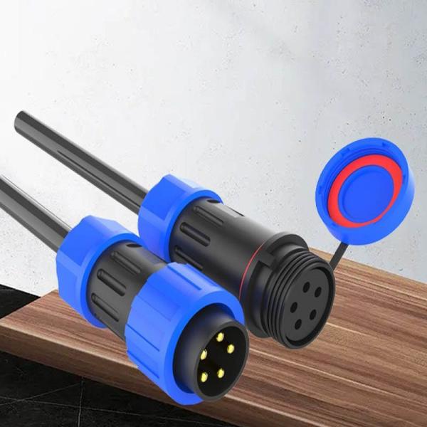 Male Female Waterproof Wire Connector Three LD20 Aviation T Type 10A Max Current Rating