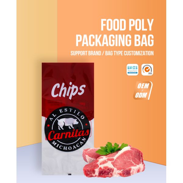 Custom Printing Food Grade Plastic Packaging Bag Moisture-proof Sealed Bag For Pork And Beef Fresh Meat