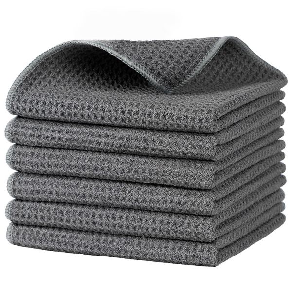 Waffle Weave Auto Detailing Microfiber Towels Car Wax Polishing Cloth 30x30CM 40x40CM