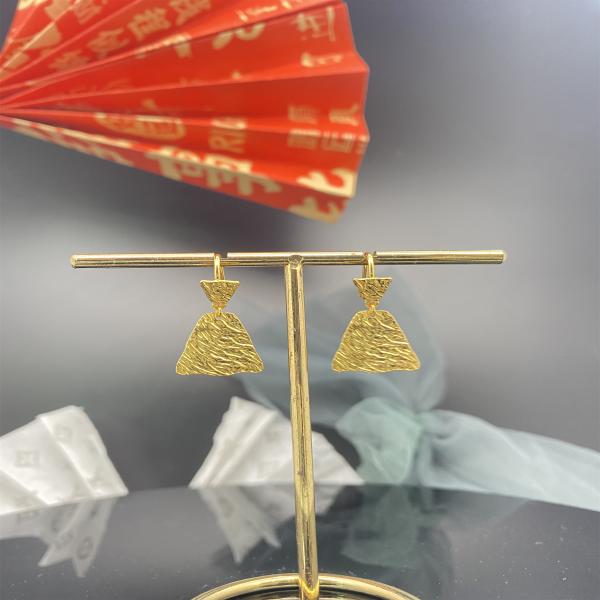 Fashionable Small Gold Plumeria Earrings