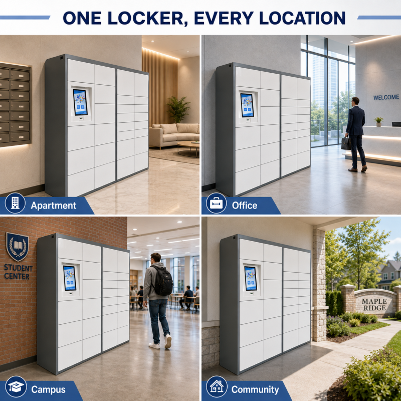 Winnsen Luxury Smart Parcel Locker with Multi Language UI 24/7 Electronic Lock and Customizable Design for Dubai Mall UAE