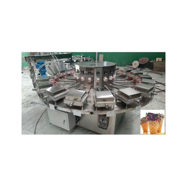 Customized Waffle Cone Baking Machine for Different Shape Rolled Ice Cream Cones