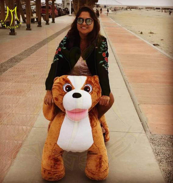 Hansel  wholesale battery plush electric ride on unicorn plush animal electric scooter for adults
