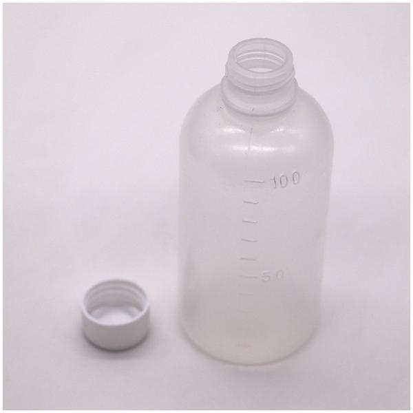 Medicine 100ml PET Liquid Empty Plastic Bottle with Scale and Customizable Color