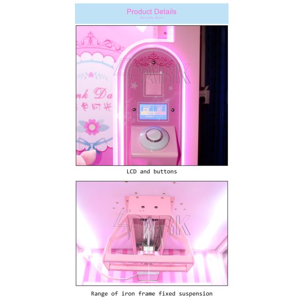 Pink Date Cut Prize Arcade Games Machines With Infrared Sensor LCD Screen Display