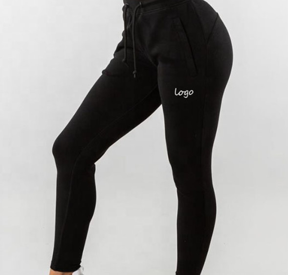 Jogger черноты Wicking пота Breathable задыхается Joggers Waisted женщин высокие