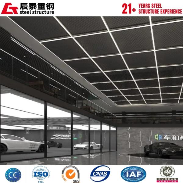 Earthquake-Resistant Steel Structure Car Showroom with Bolt Connection
