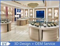 Jewellers Showroom / Jewelry Display Cases Beige With Lacquer Finished Attractive