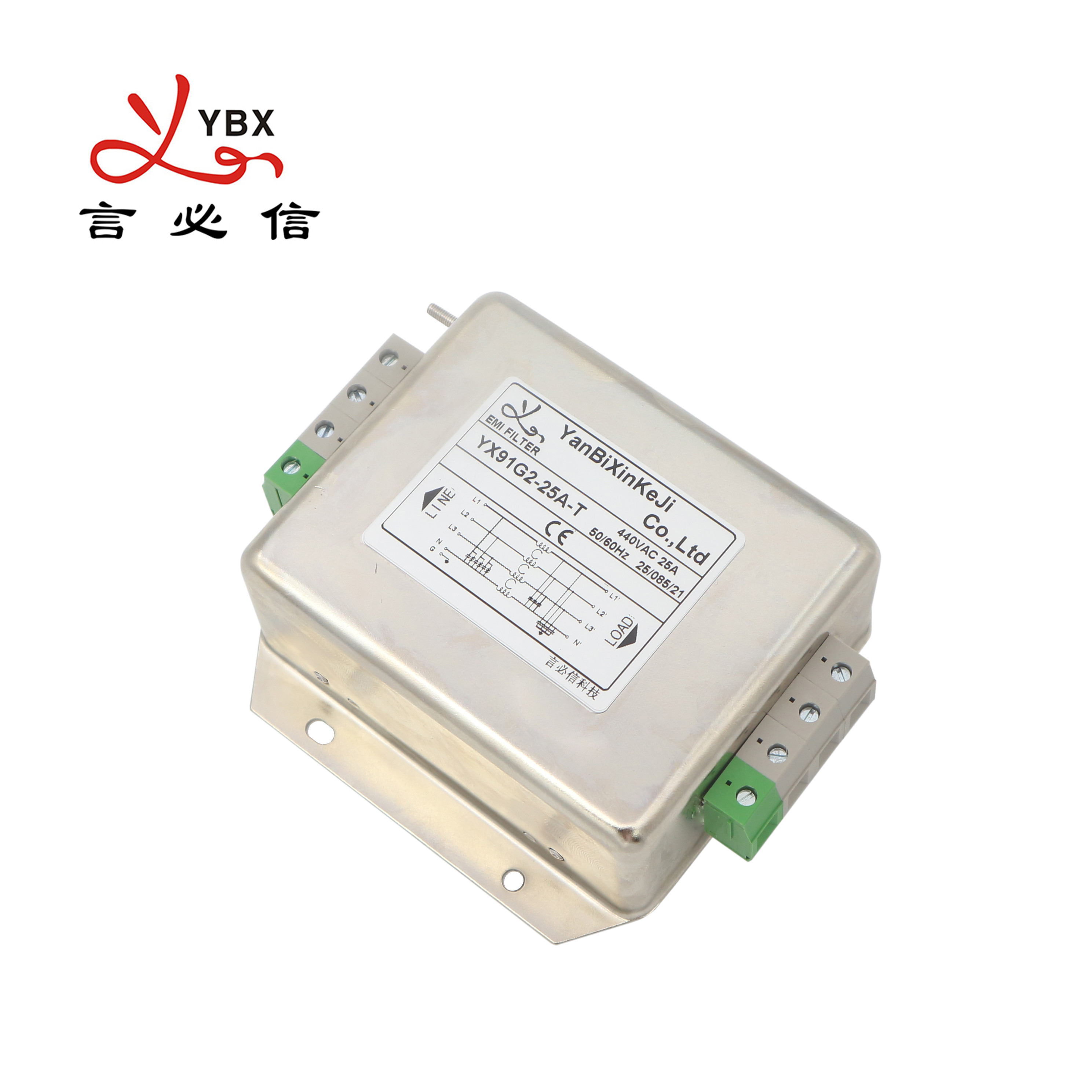 YX91G2 Терминальный блок EMI фильтр Трехфазный силовой фильтр для промышленной автоматизации